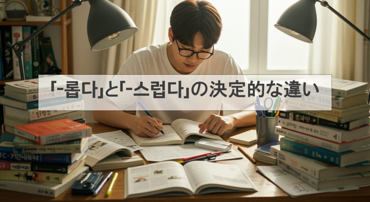 「-롭다」と「-스럽다」の決定的な違い